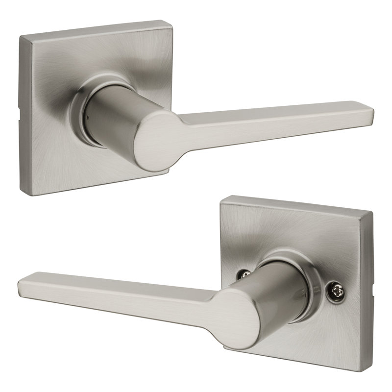 Kwikset Daylon Safelock Passage Door Lever with Square Rosette